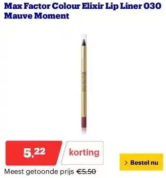 Bol.com Max Factor Colour Elixir Lip Liner 030 Mauve Moment aanbieding