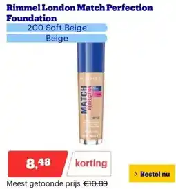 Bol.com Rimmel London Match Perfection Foundation aanbieding