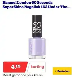 Bol.com Rimmel London 60 Seconds SuperShine Nagellak 153 Under The Palms aanbieding