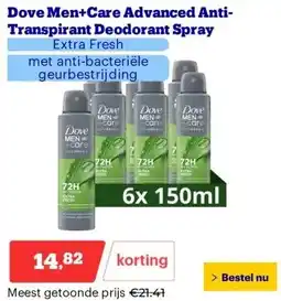 Bol.com Dove Men+Care Advanced Anti-Transpirant Deodorant Spray aanbieding