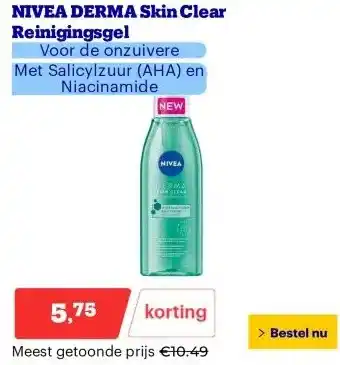 Bol.com NIVEA DERMA Skin Clear Reinigingsgel aanbieding