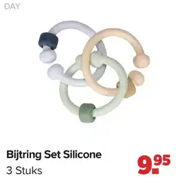 Baby-Dump Day bijtring set silicone aanbieding