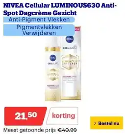 Bol.com NIVEA Cellular LUMINOUS630 Anti-Spot Dagcrème Gezicht aanbieding