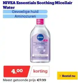 Bol.com NIVEA Essentials Soothing Micellair Water aanbieding