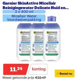 Bol.com Garnier SkinActive Micellair Reinigingswater Delicate Huid en Ogen aanbieding