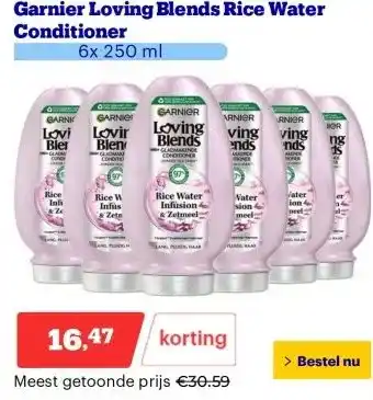 Bol.com Garnier Loving Blends Rice Water Conditioner aanbieding