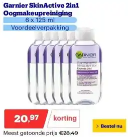 Bol.com Garnier SkinActive 2in1 Oogmakeupreiniging aanbieding