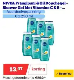 Bol.com NIVEA Frangipani & Oil Douchegel – Shower Gel Met Vitamine C & E – Hydrateert de huid aanbieding