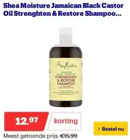 Bol.com Shea Moisture Jamaican Black Castor Oil Strenghten & Restore Shampoo 384 ml aanbieding