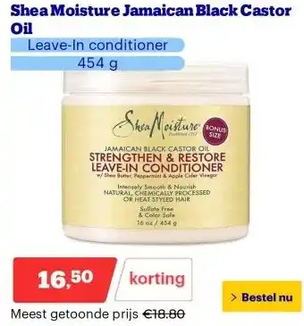 Bol.com Shea Moisture Jamaican Black Castor Oil aanbieding