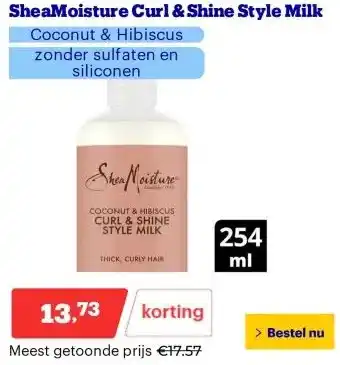 Bol.com SheaMoisture Curl & Shine Style Milk aanbieding