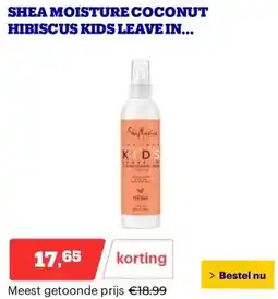 Bol.com SHEA MOISTURE COCONUT HIBISCUS KIDS LEAVE IN CONDITIONING MILK 237 ML aanbieding