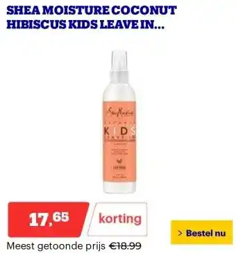 Bol.com SHEA MOISTURE COCONUT HIBISCUS KIDS LEAVE IN CONDITIONING MILK 237 ML aanbieding