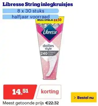 Bol.com Libresse String inlegkruisjes aanbieding