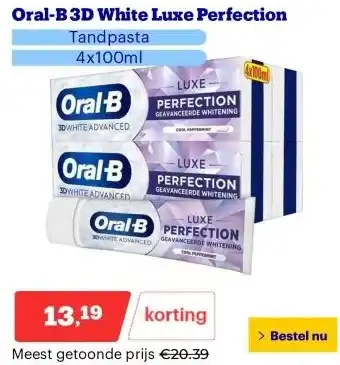 Bol.com Oral-B 3D White Luxe Perfection aanbieding