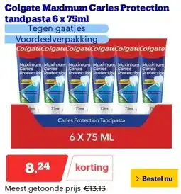 Bol.com Colgate Maximum Caries Protection tandpasta 6 x 75ml aanbieding