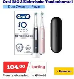 Bol.com Oral-B iO 3 Elektrische Tandenborstel aanbieding