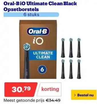 Bol.com Oral-B iO Ultimate Clean Black Opzetborstels aanbieding