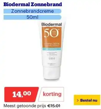 Bol.com Biodermal Zonnebrand aanbieding