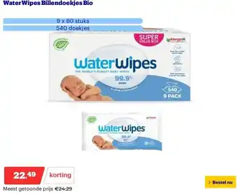 Bol.com WaterWipes Billendoekjes Bio aanbieding