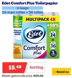 Bol.com Edet Comfort Plus Toiletpapier aanbieding