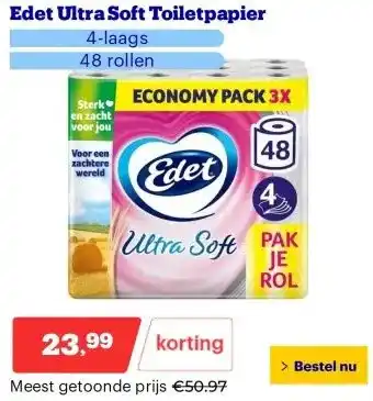 Bol.com Edet Ultra Soft Toiletpapier aanbieding