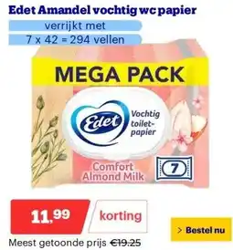 Bol.com Edet Amandel vochtig wc papier aanbieding