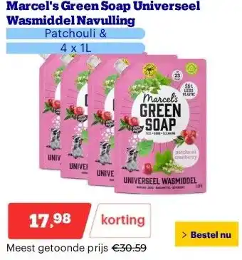 Bol.com Marcel's Green Soap Universeel Wasmiddel Navulling aanbieding