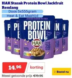 Bol.com HAK Stazak Protein Bowl Jackfruit Rendang aanbieding