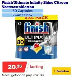 Bol.com Finish Ultimate Infinity Shine Citroen Vaatwastabletten aanbieding