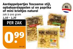 Poiesz Aardappelpartjes Toscaanse stijl, opbakaardappelen ui en paprika of mini krielties naturel aanbieding