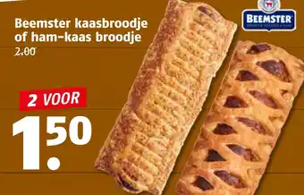 Poiesz Beemster kaasbroodje of ham-kaas broodie aanbieding