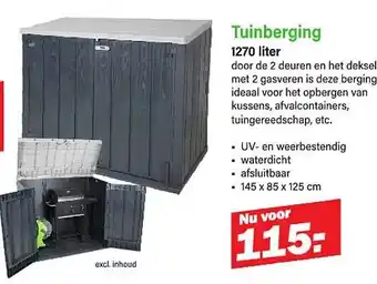 Van Cranenbroek Tuinberging 1270 liter aanbieding