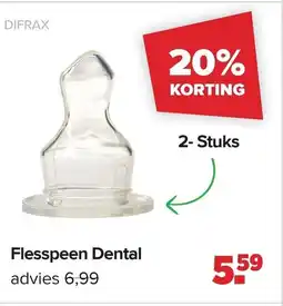 Baby-Dump Flesspeen Dental aanbieding