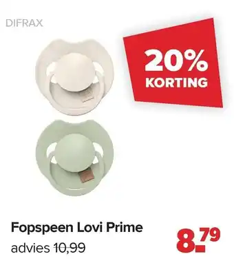 Baby-Dump Fopspeen Lovi Prime aanbieding