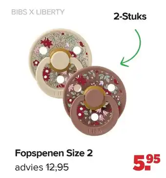 Baby-Dump Fopspenen Size 2 aanbieding