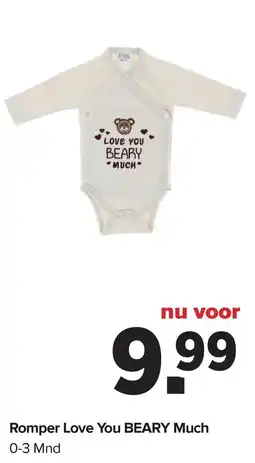 Baby-Dump Romper Love You BEARY Much aanbieding