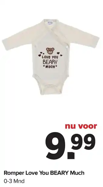 Baby-Dump Romper Love You BEARY Much aanbieding