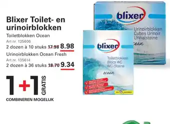 Sligro Blixer toilet en urinoirblokken aanbieding