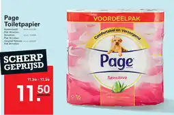 Sligro Page toiletpapier aanbieding