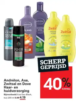 Sligro Andrélon axe Zwitsal en dove Andrélon, Axe, Zwitsal en Dove Haar- en huidverzorging aanbieding