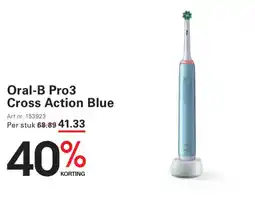 Sligro Oral-B Pro3 Cross Action Blue aanbieding