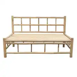 Praxis Exotan tuinbank Bamboo pallet bruin 120x80x70cm aanbieding