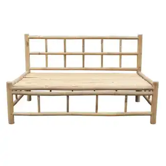 Praxis Exotan tuinbank Bamboo pallet bruin 120x80x70cm aanbieding