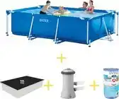 Bol.com Intex Zwembad - Frame Pool - 300 x 200 x 75 cm - Inclusief Solarzeil Filterpomp & Filter aanbieding