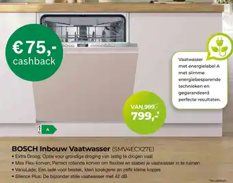 EP Beerepoot BOSCH Inbouw Vaatwasser SMV4ECX27E aanbieding