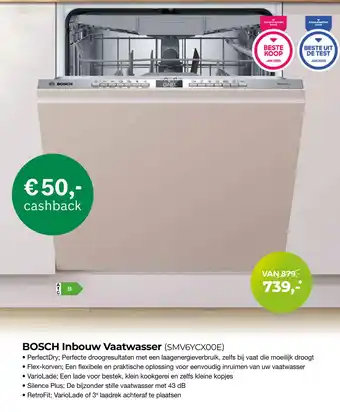 EP Beerepoot BOSCH Inbouw Vaatwasser SMV6YCX00E aanbieding