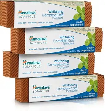 Amazon Himalaya Botanique Whitening Toothpastes (Peppermint, 4 PACK) aanbieding