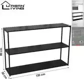 Bol.com Urban Living - Metalen Open Boekenkast of Dressoir - 3 niveaus - Industrieel Design aanbieding