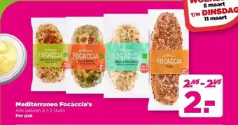 PLUS Mediterraneo Focaccia's aanbieding